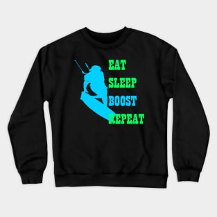 Kitesurfer Life Eat Sleep Boost Repeat Retro Style Crewneck Sweatshirt